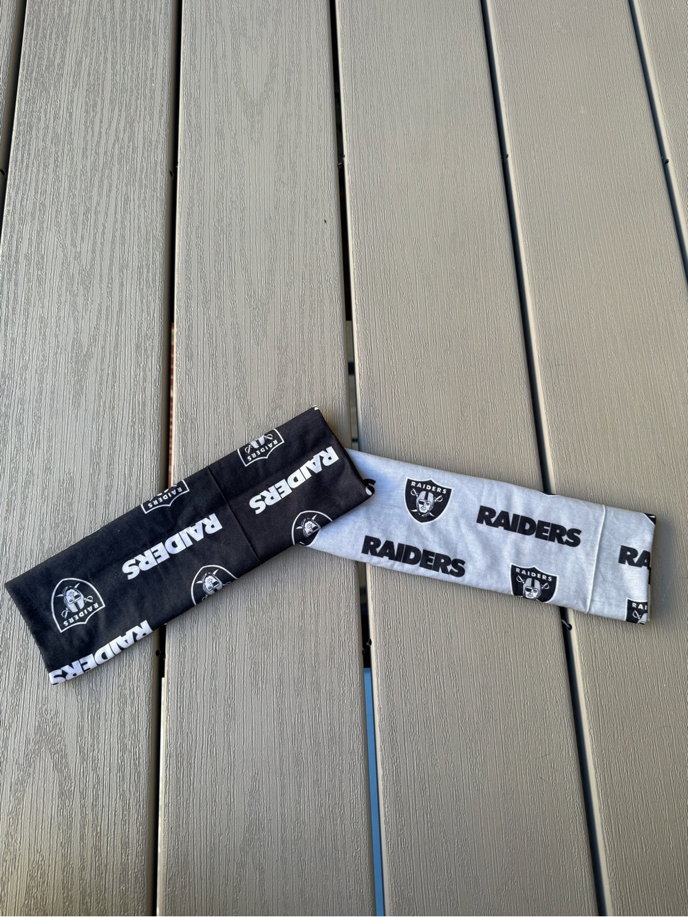 Las Vegas Raiders Headband Neck Gaiter 2 Pack Black Gray NFL
